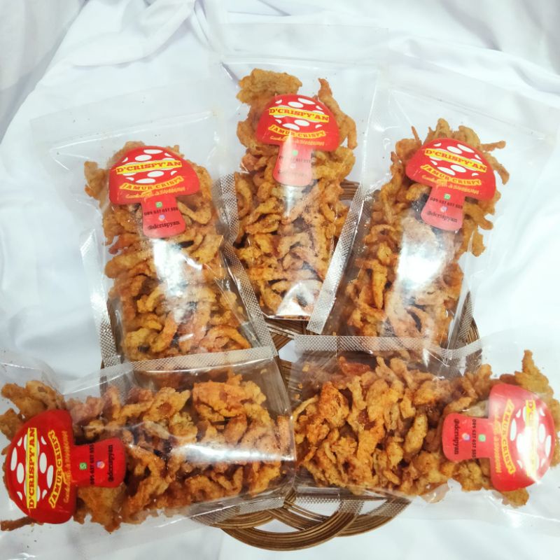 

cemilan, oleh-okeh, khas bandung,jamur crispy, gurih, enak, lezat, nikmat