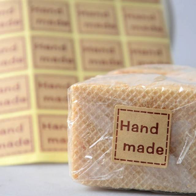 Stiker sticker Label logo tulisan handmade hand made toples bumbu makanan  packing jualan online