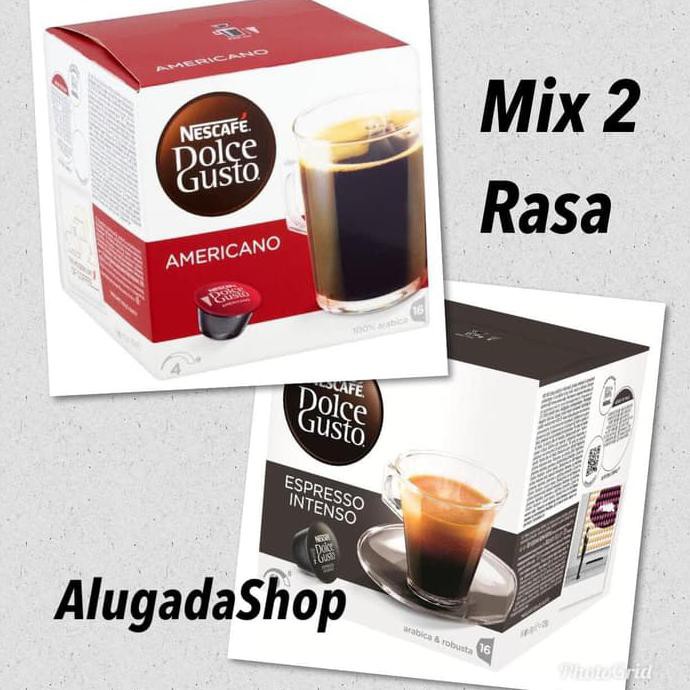 

PROMO Kapsul Nescafe Dolce Gusto - Americano & Espresso Intenso - Mix 2 Rasa