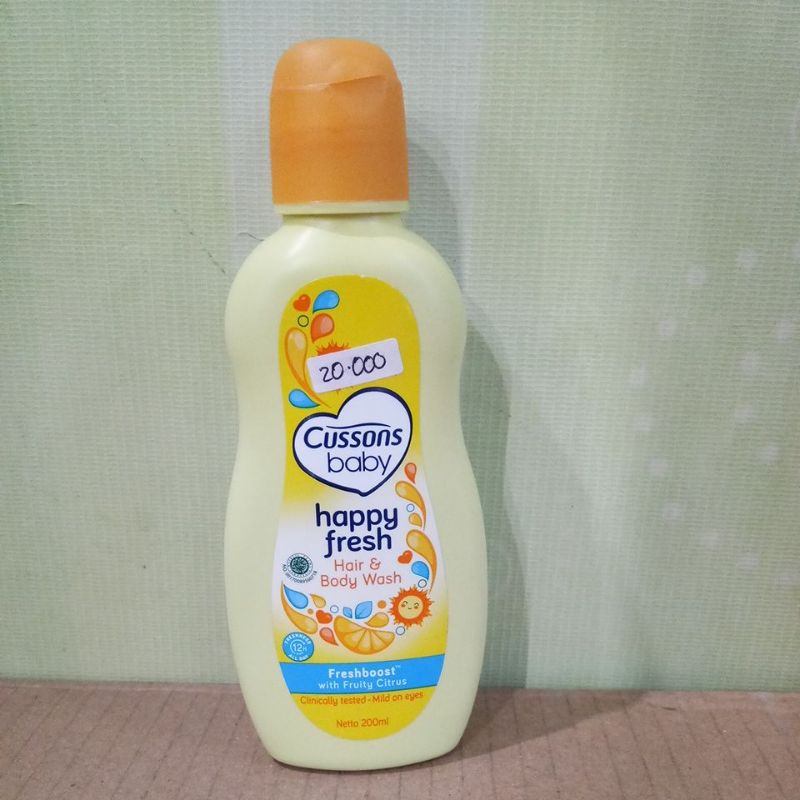 CUSSONS HAIR &amp; BODY WASH MILD &amp; GENTLE, HAPPY FRESH 200ML