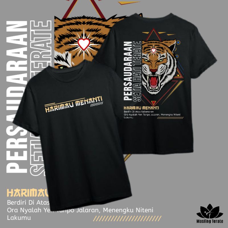 Kaos Harimau Menanti / Kaos Psht / Kaos SH Terate / Kaos Terate Emas / kaos fighter Terate