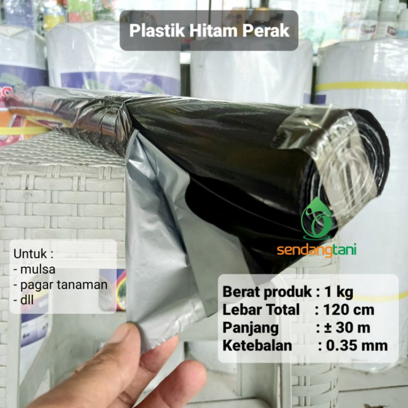 Plastik Hitam Perak untuk Mulsa dan Pagar Sawah Anti Tikus dan Hama netto 1 kg