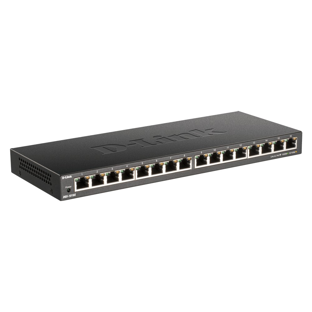 D-Link Switch DGS-1016S 16-Port 10/100/1000Base-T Unmanaged Standalone