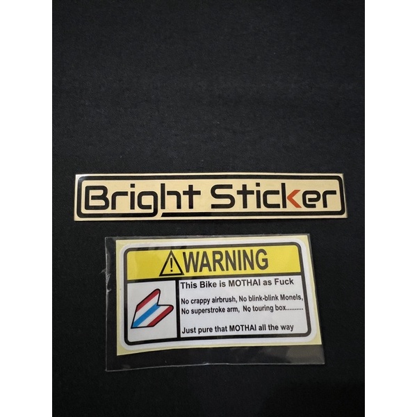 STICKER WARNING MOTHAI PRINCUT