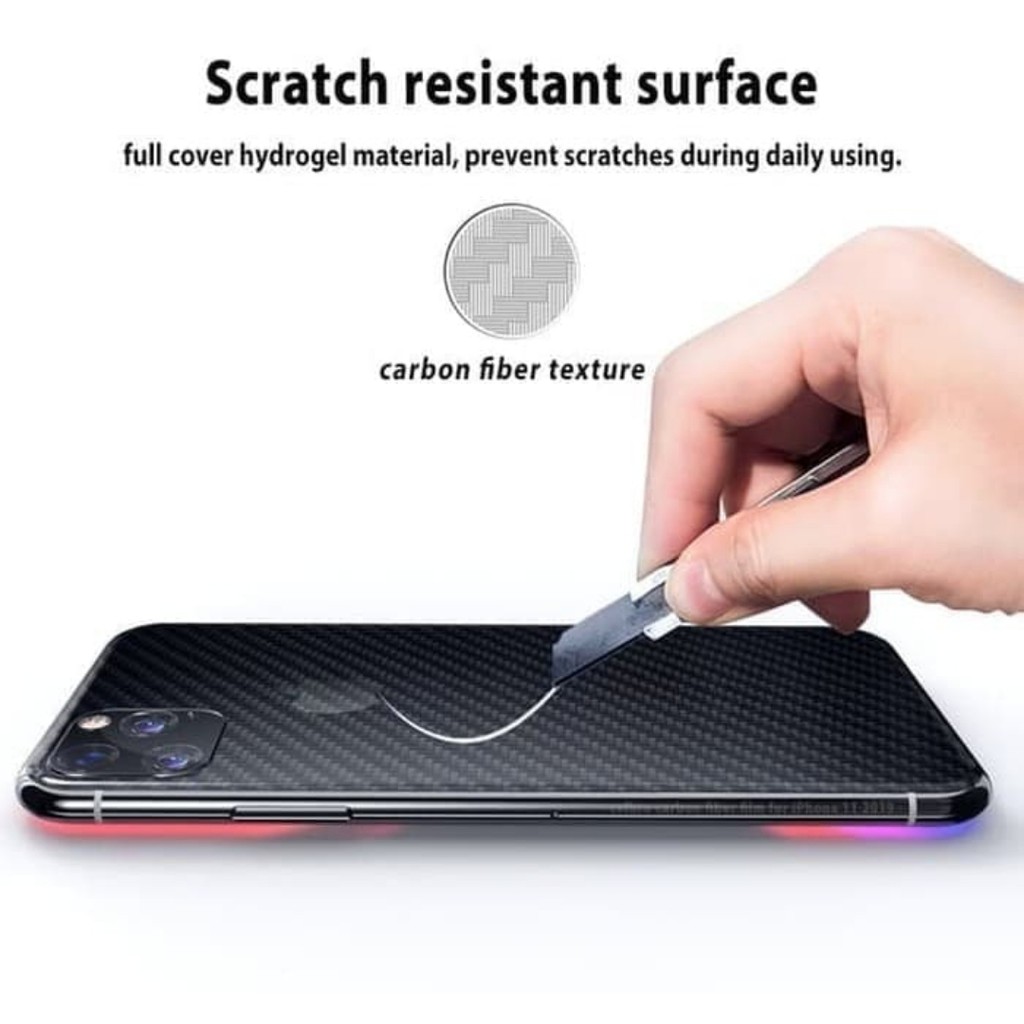 carbon fiber back screen guard anti gores BELAKANG IPHONE 11 12 11 12 pro 11 12 13 14 PRO MAX 14 PLUS 12 13 Mini