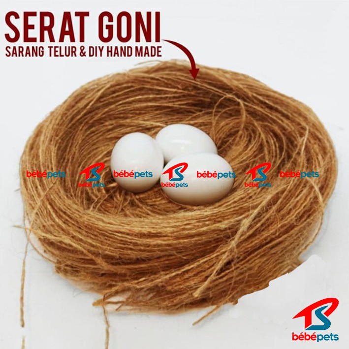 SERAT TALI GONI RAMI SARANG TELUR BURUNG KENARI PARKIT