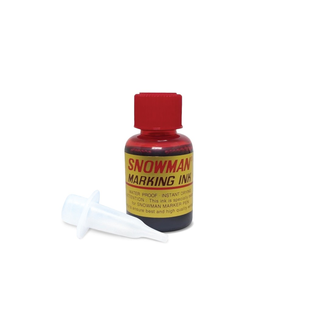 Tinta Permanent / Refill Ink Spidol Snowman Permanen Marking - Hitam