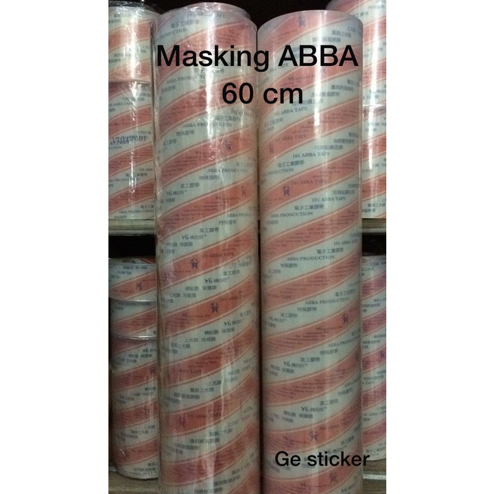 

CUSTOM TRANSFER / MASKING TAPE ABBA 60 cm x 110 yard laminasi cutting sticker stiker 60cm