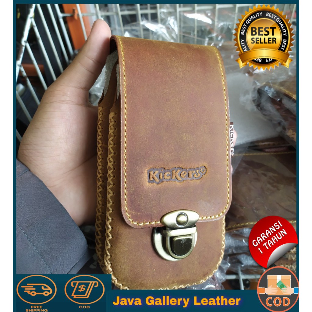 SARUNG HP KULIT ASLI HPK1 KICKERS - DOMPET HP KULIT ASLI