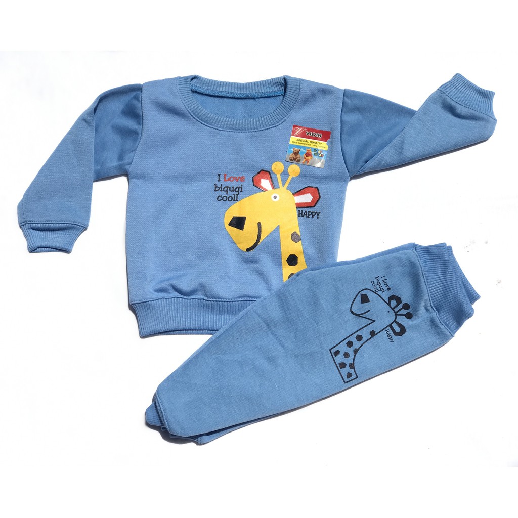 [ST.SWBY] Setelan Sweter Bayi Motif Jerapah Umur 4 - 18 Bulan