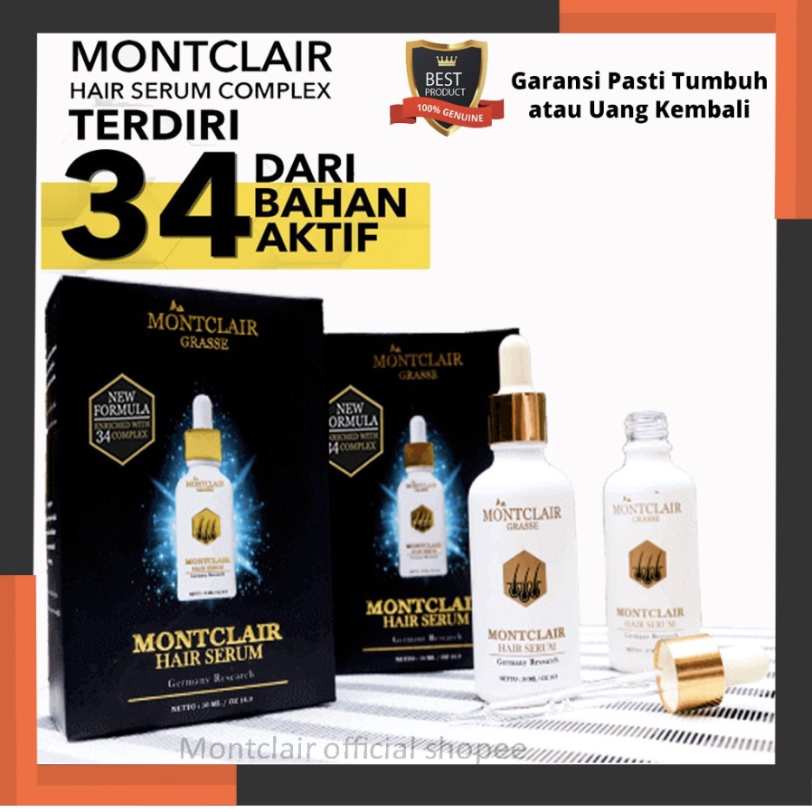 Montclair Hair Serum ORIGINAL 100% Penumbuh Rambut Bergaransi