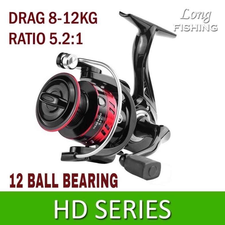 Reel Pancing Metal He Hd Series 500 - 7000 Max Drag 10Kg He500 He800 He1000 He2000 He3000 He4000 He5