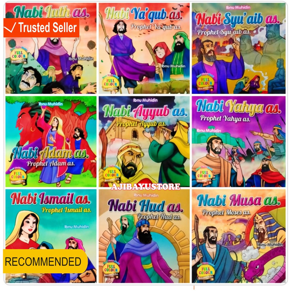 BUKU SERI NABI-NABI KISAH 25 NABI DAN RASUL CERITA KISAH NABI DAN RASUL DUA BAHASA FULL COLLOR
