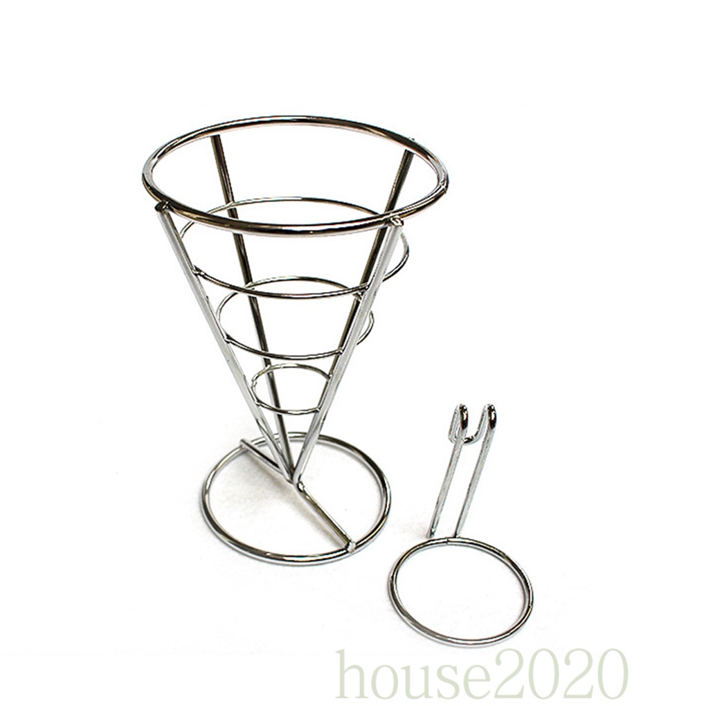 [house2020]One Sauce Stand Cone Fries Holder Popcorn Vegetables Fruit Appetizers French Fry Stand Kitchen Food Container
