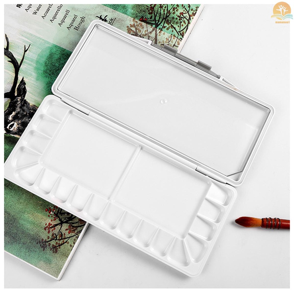 Portable Watercolor Paint Palette Box Folding Paint Tray for Student Beginner Artist Watercolor Acrylic Oil Art Painting, Random Color