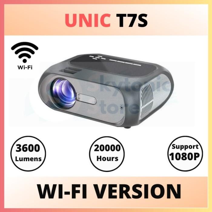 

Irled | Proyektor Mini Unic T7S 3600 Lumens Wifi Wireless Mirroring Display