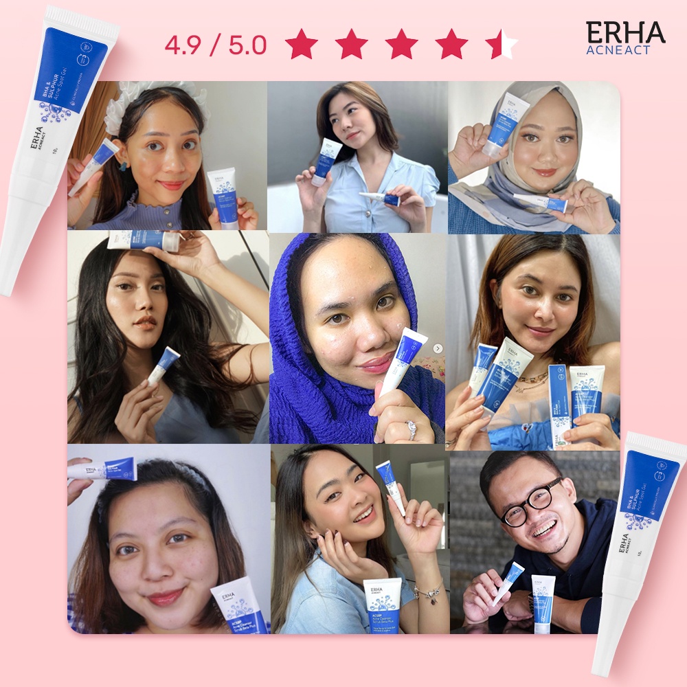 ERHA Acneact BHA &amp; Sulphur Acne Spot Gel 10g - Obat Totol Jerawat  @MJ