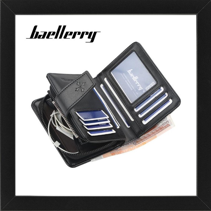 Travelamte 9155 Baellerry Dompet Pendek wanita /pria Versi Korea dengan Resleting