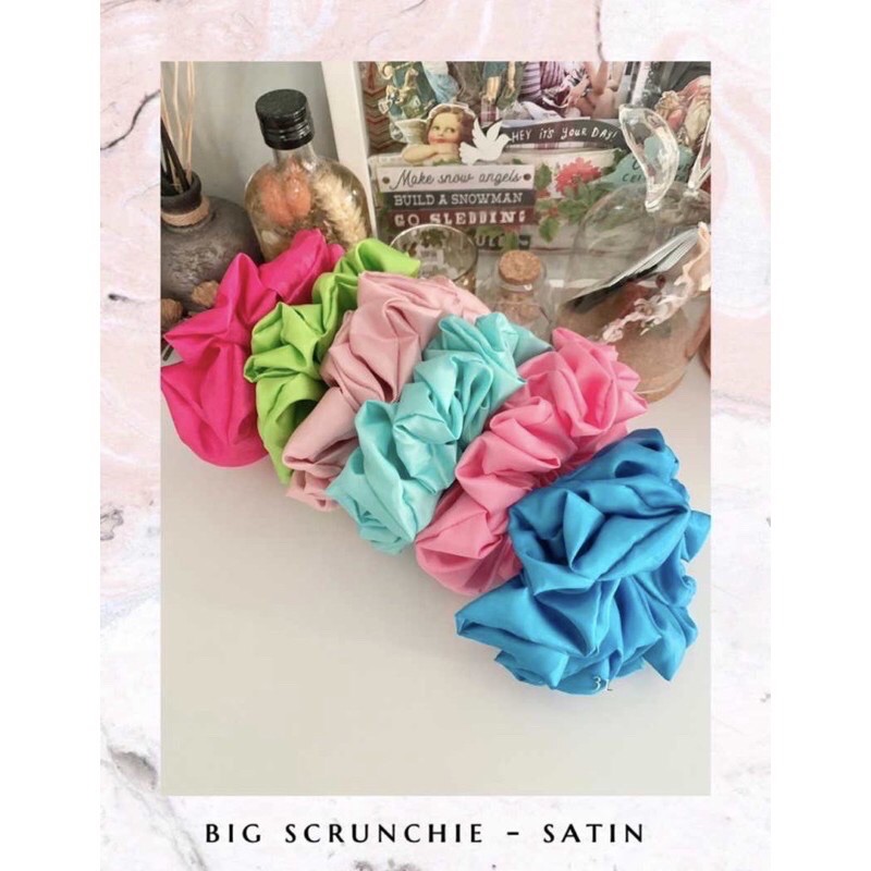 IKAT RAMBUT SCRUNCHIE / CEPOL JILBAB SCRUNCHIE KOREA / SCRUNCHIE SATIN SILK JEPANG