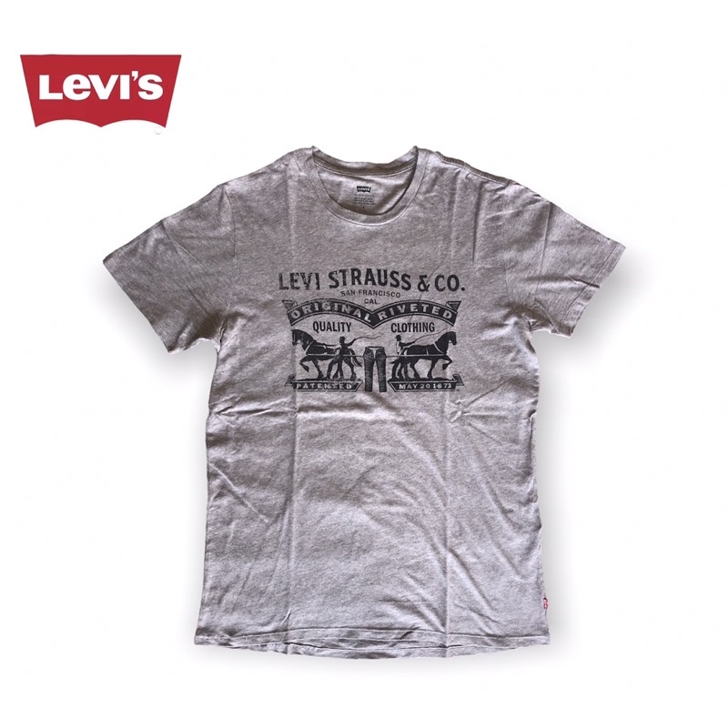 KAOS SECOND BRANDED PRIA LEVIS ABU SIZE S FIT M