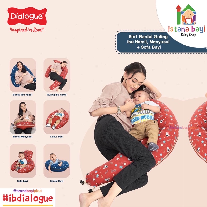 Dialogue Baby 6 in 1 Bantal Guling Ibu Hamil, Menyusui + Sofa Bayi Planet Series DGB1004