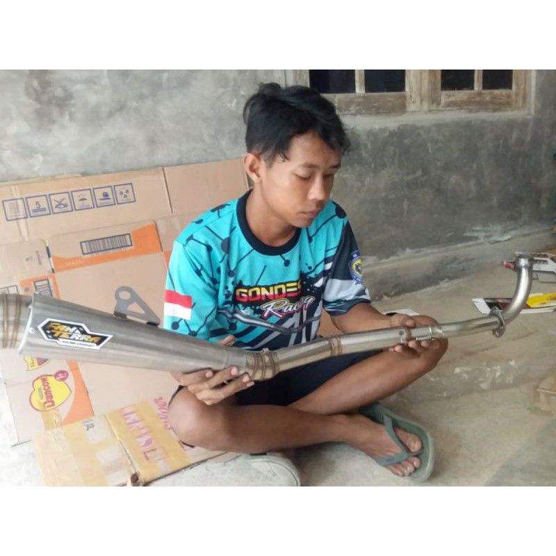 knalpot racing fantera jigsaw sarangan separo all bebek grand vega Jupiter Supra karisma Revo Blade 