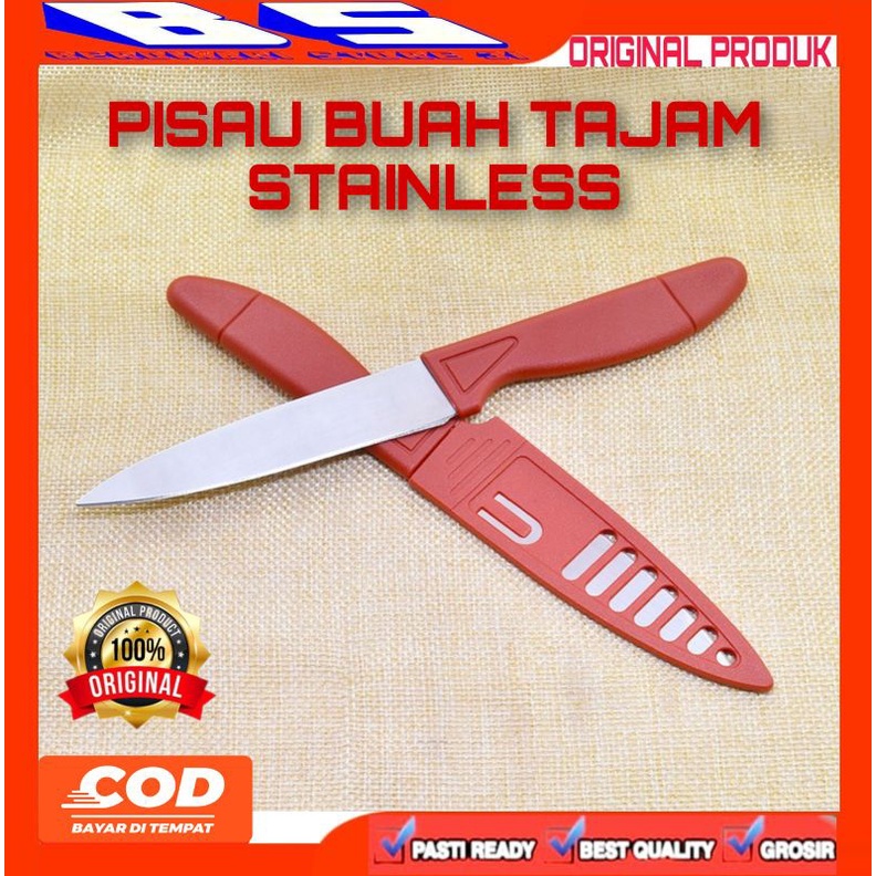 [BS] PISAU BUAH TAJAM STAINLESS STEEL HARDEN BS KUAT