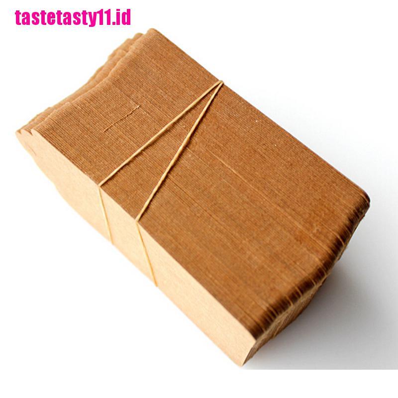 100x Label Tag Gantung Bahan Kertas Kraft Warna Coklat Untuk Hadiah Pesta Ulang Tahun