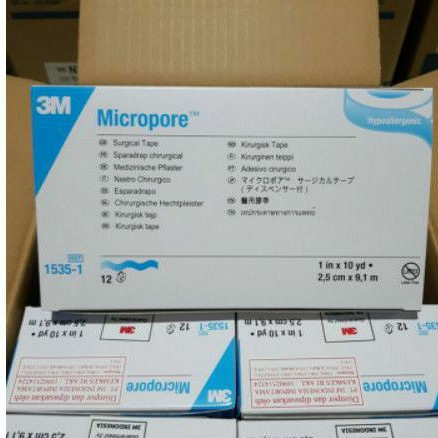 Micropore 1 inch / 3M paper tape 1 inch / plester 1 inch / 1 inch x 10