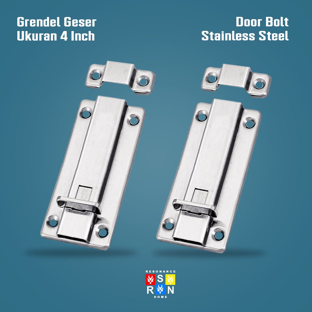 Grendel Geser Tebal 4 Inch / Slot Kunci Pintu Resonance Home