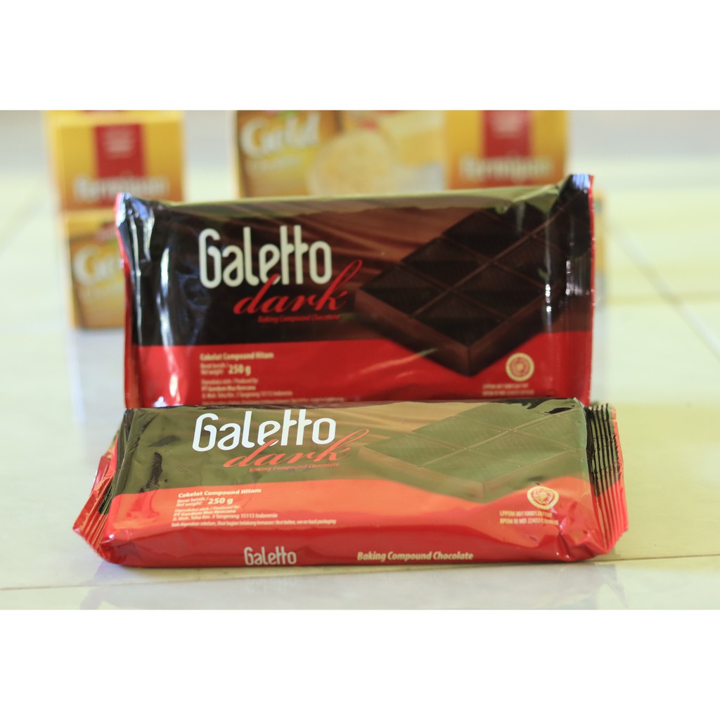 

COKLAT BATANGAN GALETTO DARK 250gram