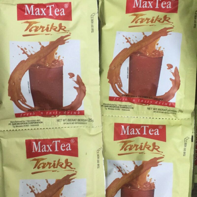 TEH TARIK MAX TEA 1 RENCENG ISI 10 SACHET