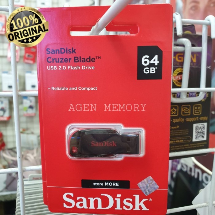 SanDisk  CZ50 Cruzer Blade 64GB CZ50 flashdisk - Garansi Resmi