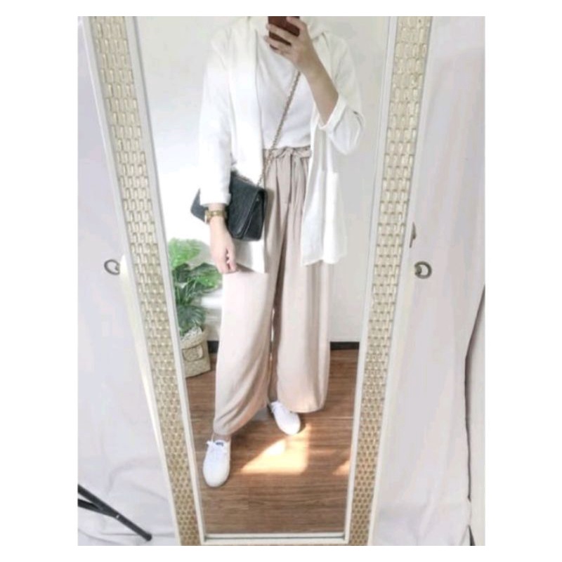 celana kulot linen highwaist