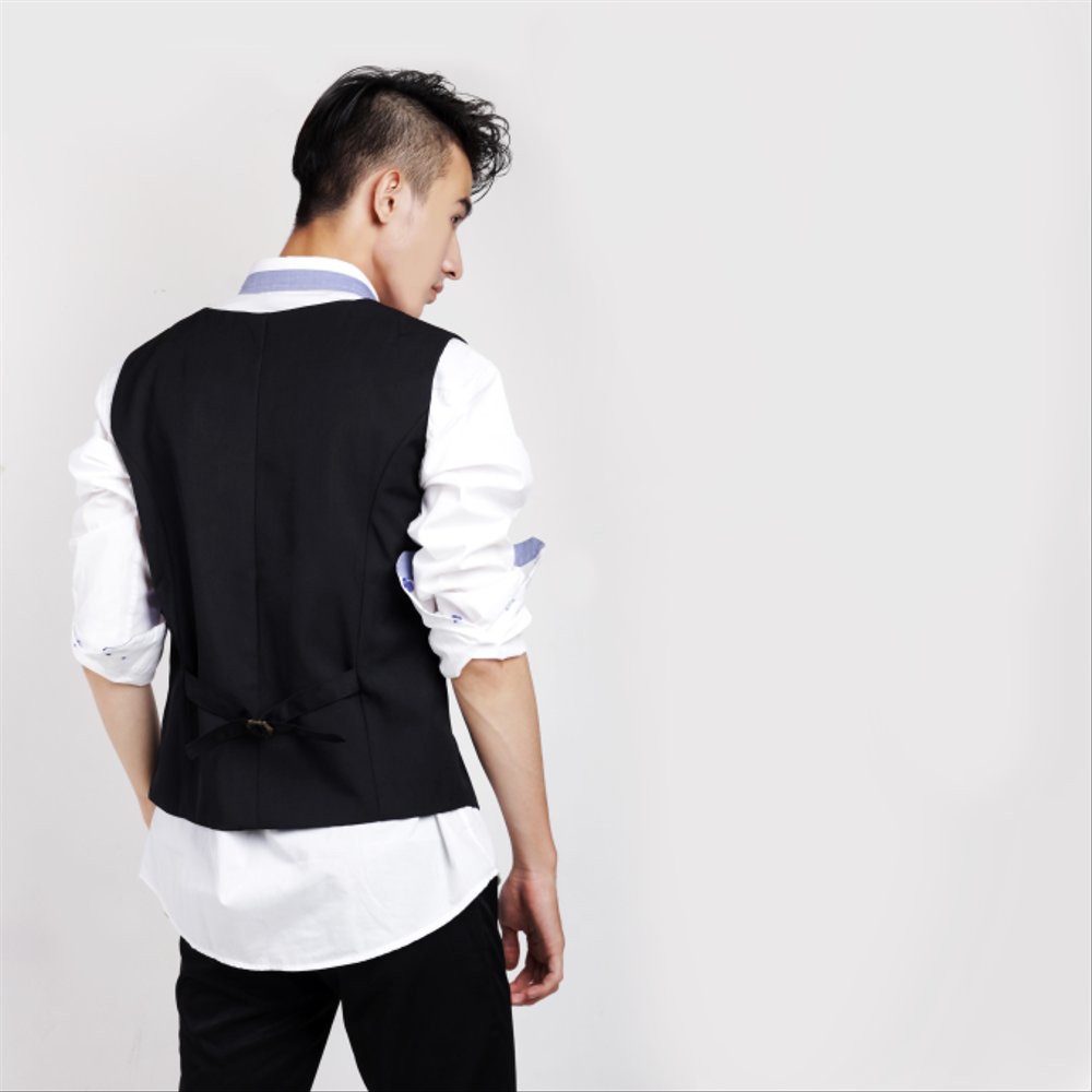 ROMPI PRIA SLIMFIT WARNA HITAM - NEW VEST TWIST EXECUTIVE SLIMFIT