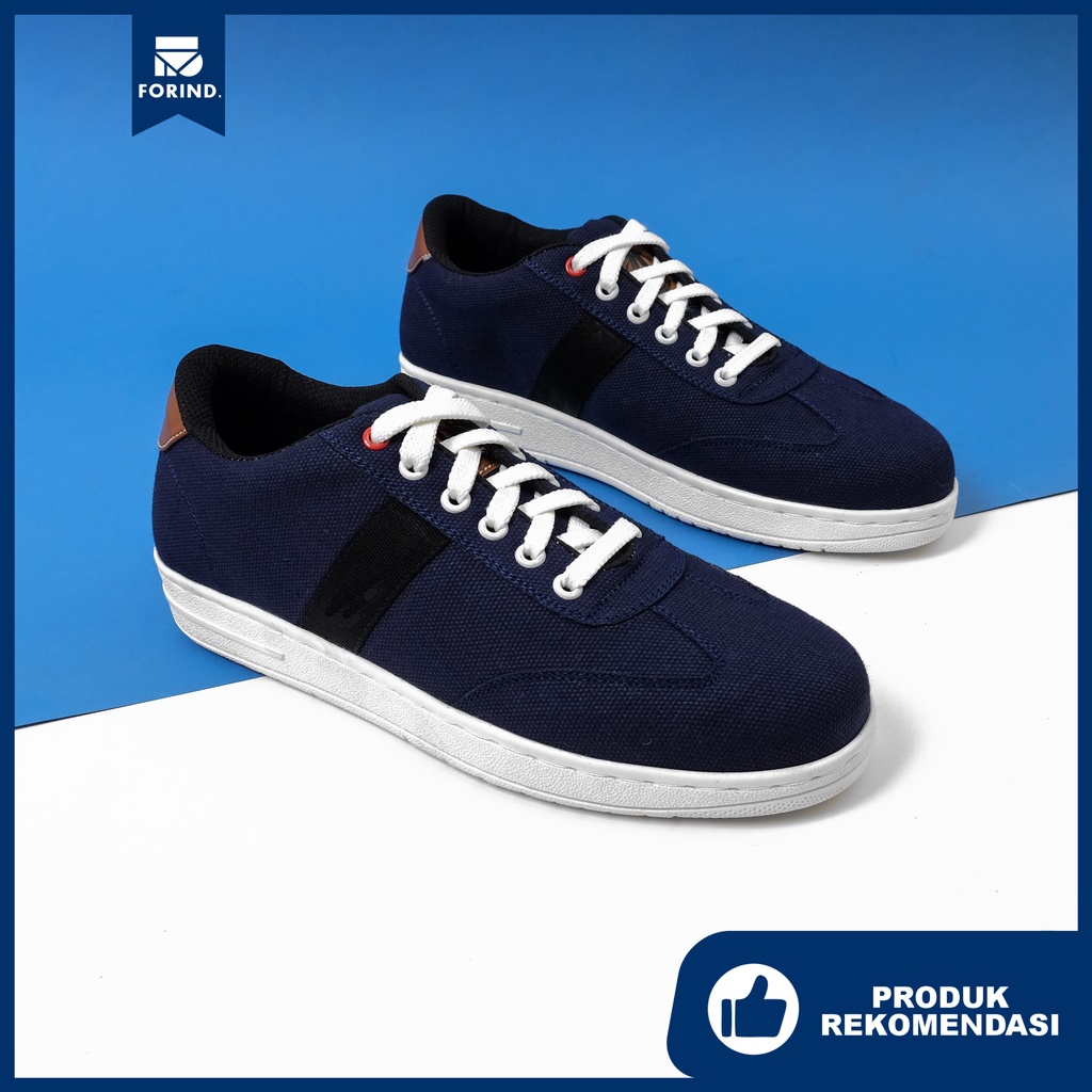 Ian Navy | Sepatu Sneakers Pria Casual Polos Original Putih Cowok Ori Footwear | FORIND x ARF