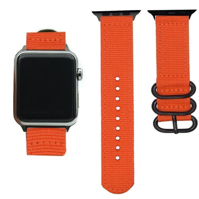 Tali Jam App Watch Premium Woven Nylon Buckle Strap 38mm - orange