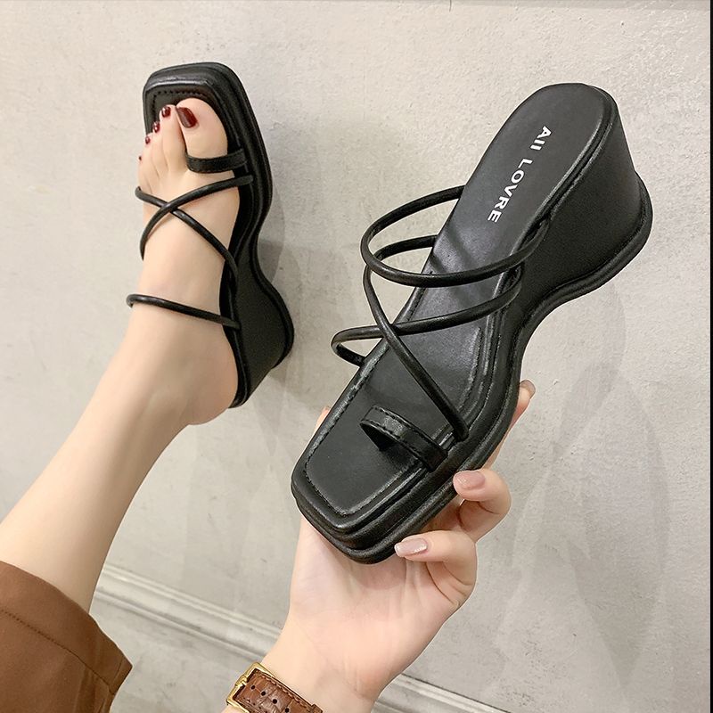 sendal wedges wanita import ringan dan nyaman tipe s70