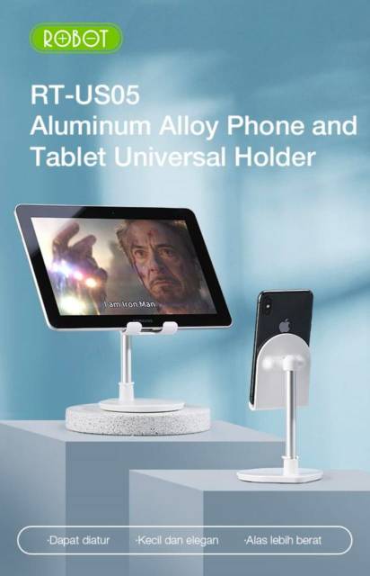 MOBILE PHONE HOLDER ALLUMINIUM ALLOY ROBOT RT-US05