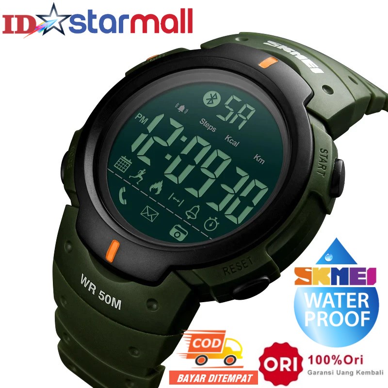 Jam Tangan Pria Digital Bluetooth Smartwatch Anti Air SKMEI Original STR1301