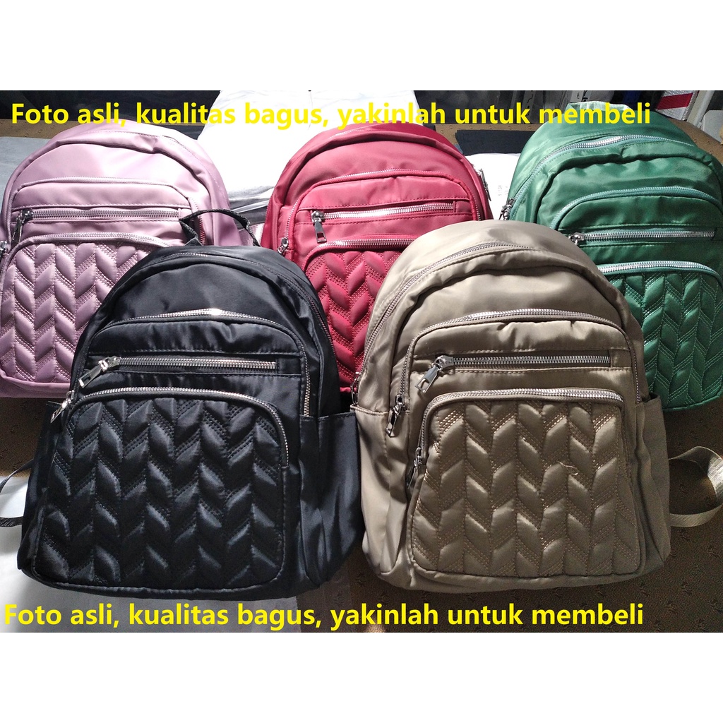 Tas Ransel Wanita import tas kain backpack handbag beg perempuan sandang bag good quality Women's Bags Ladies beg belakang wanita 1033