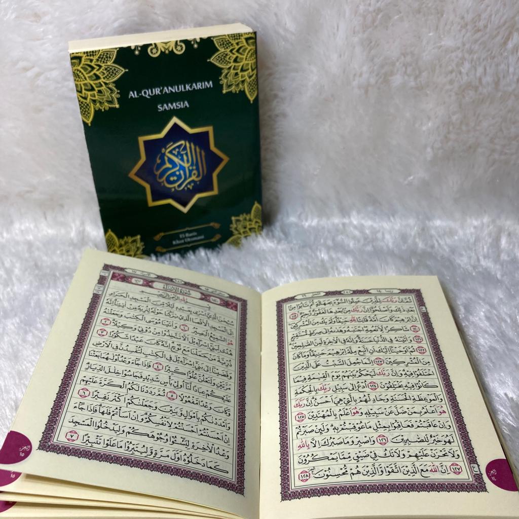 AL QURAN Tilawah SAKU A7 UTSMANI SAMSIA SOFT COVER (NUR ALAM SEMESTA) - 100% ORI - SOUVENIR SURABAYA