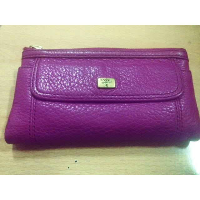 Preloved fossil emma wallet light pink