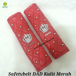 Cover Safetybelk / Sarung Safetybelk DAD Crown Berlian Merah