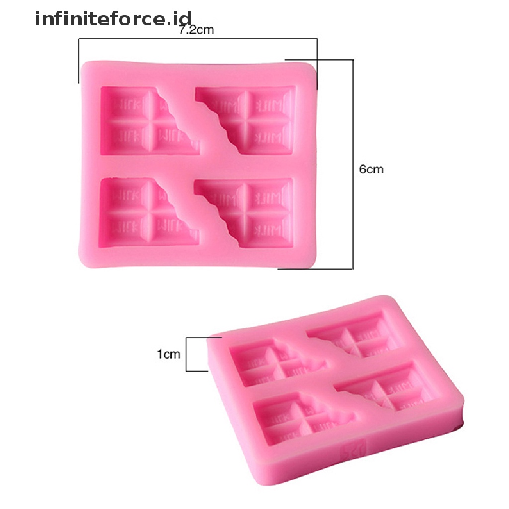 (Infiniteforce.Id) Cetakan Kue / Fondant / Cokelat Bentuk Tablet Setengah Bahan Silikon