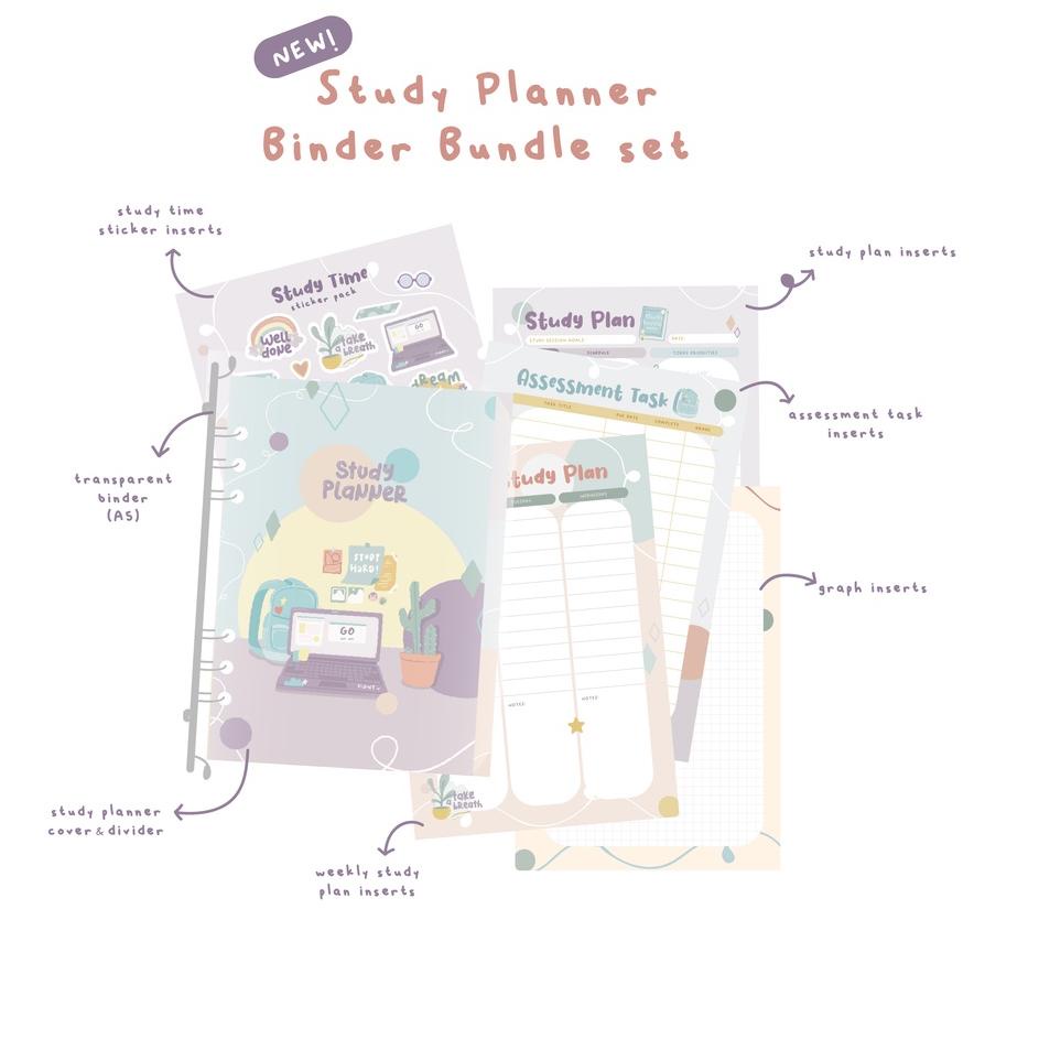 

[KODE MYNSU] Paperie Lab - A5 Study Planner Binder Bundle Set (Full Color)