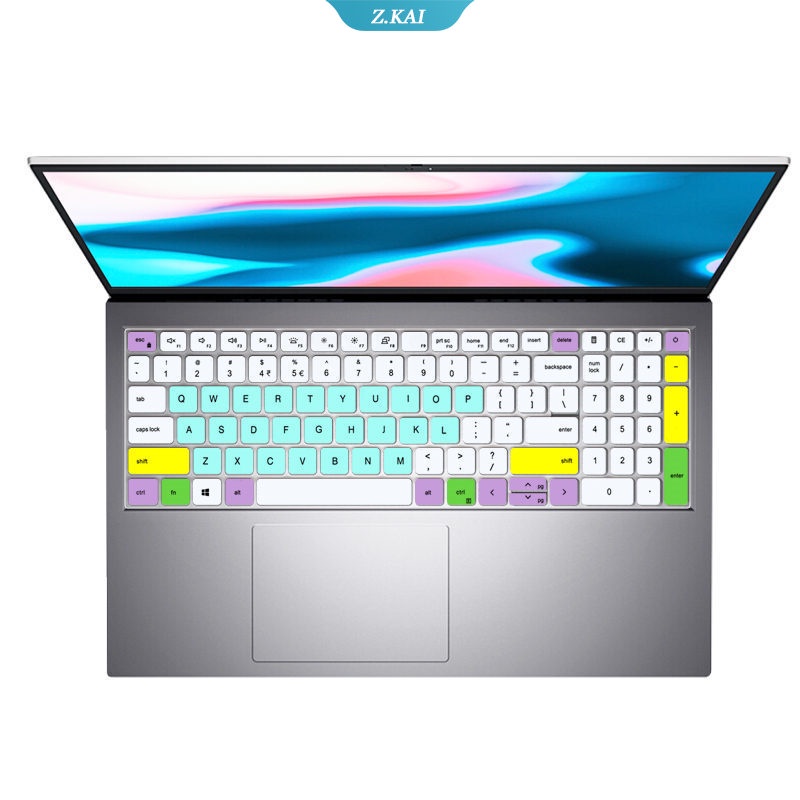 1 Pak Cover Pelindung Keyboard Laptop Dell inspiron 15 3000 5510 3511 3510 3515 7510 3520 15pro 5518 vostro 5510 Bahan Silikon Dapat Dicuci (Zk6 &quot;