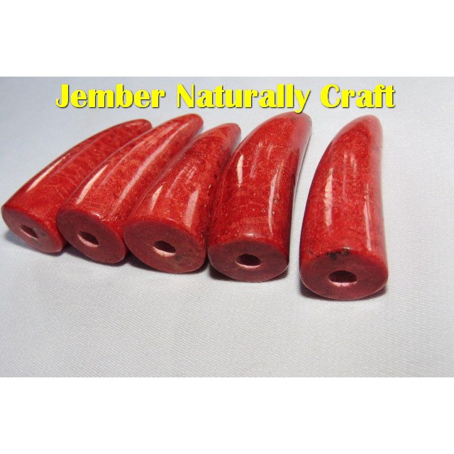 Pipa Rokok RED CORAL Batu Marjan Paket 5 NATURALLY CRAFT JEMBER