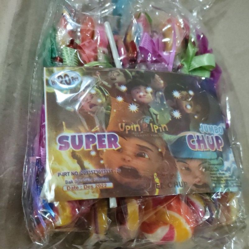 Lolipop bulat dan lollipop pita love gulir roll warna warni isi 20 pcs