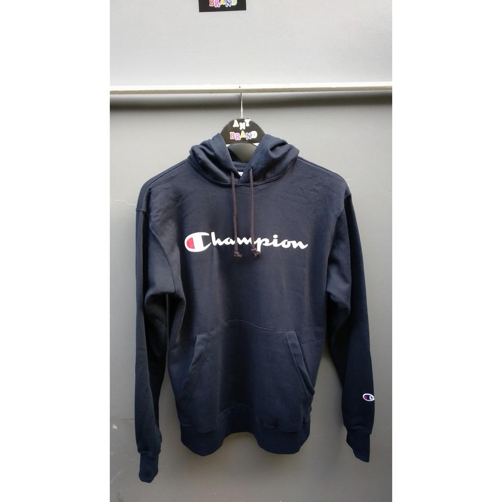 Hoodie Champion Script Navy Original 100%